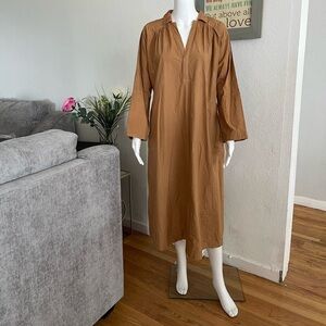 Dress VLAS BLOMME cotton size f brown